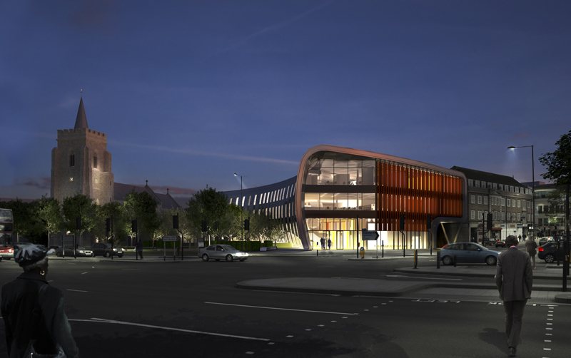 The Curve, Slough — an architectural rendering of the building.